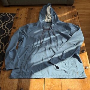 Stio Men's Light Blue Hooded Windbreaker